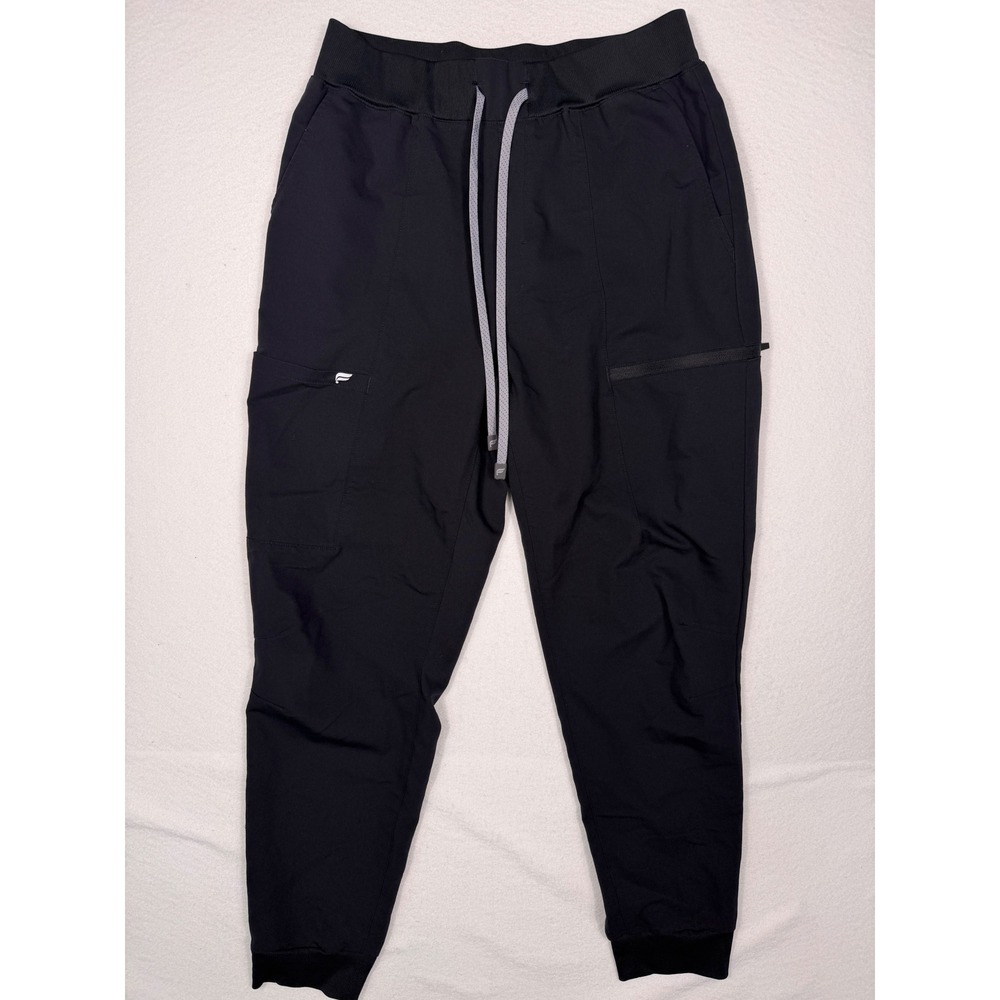 Fabletics Scrub Joggers Men Medium Short Black Performance Stretch Cargo Pants